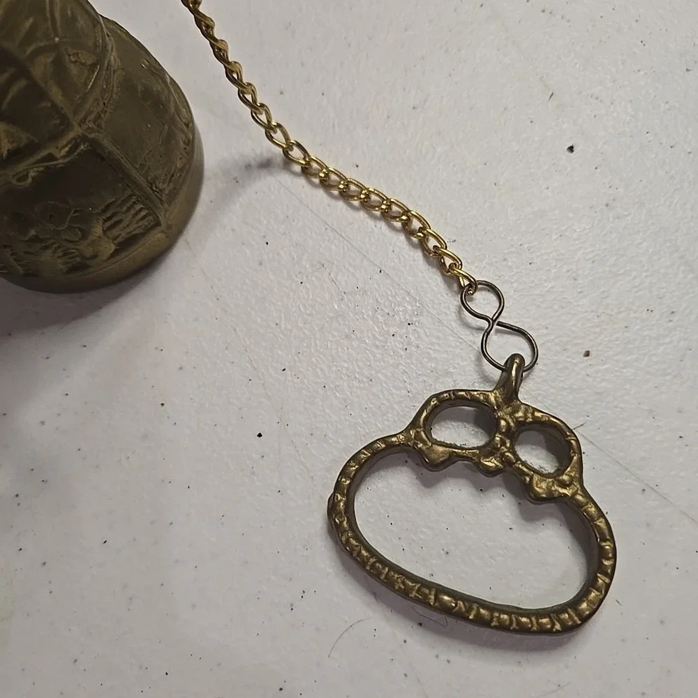 20th‎ Century Antique Brass Monastery/Door Bell With Chain